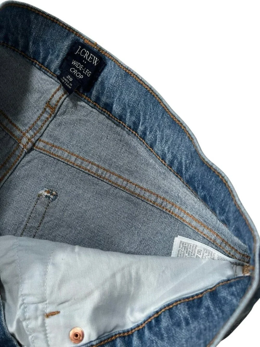 J. Crew Wide leg crop stretch jeans Women's size 29